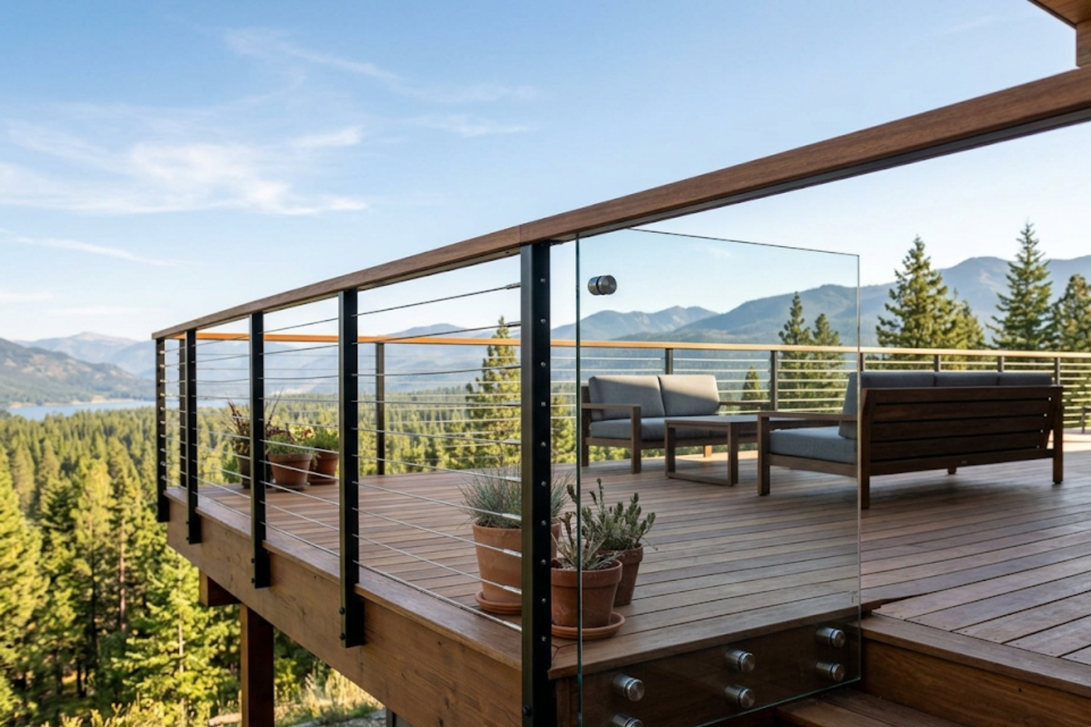 Modern cable railing Buffalo